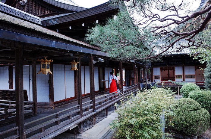 京都松尾神社 巫女服体验 京都樱花和服 小丸子 十六番